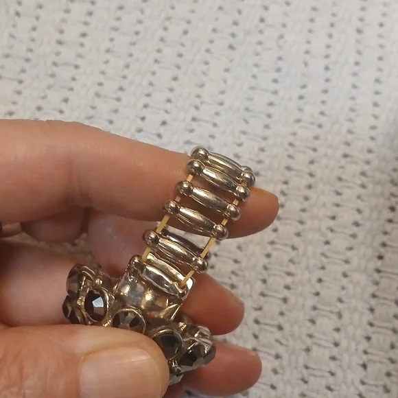 Colorful Vintage Gemstone Brooch and Black Gem Ring Set - Picture 9 of 14